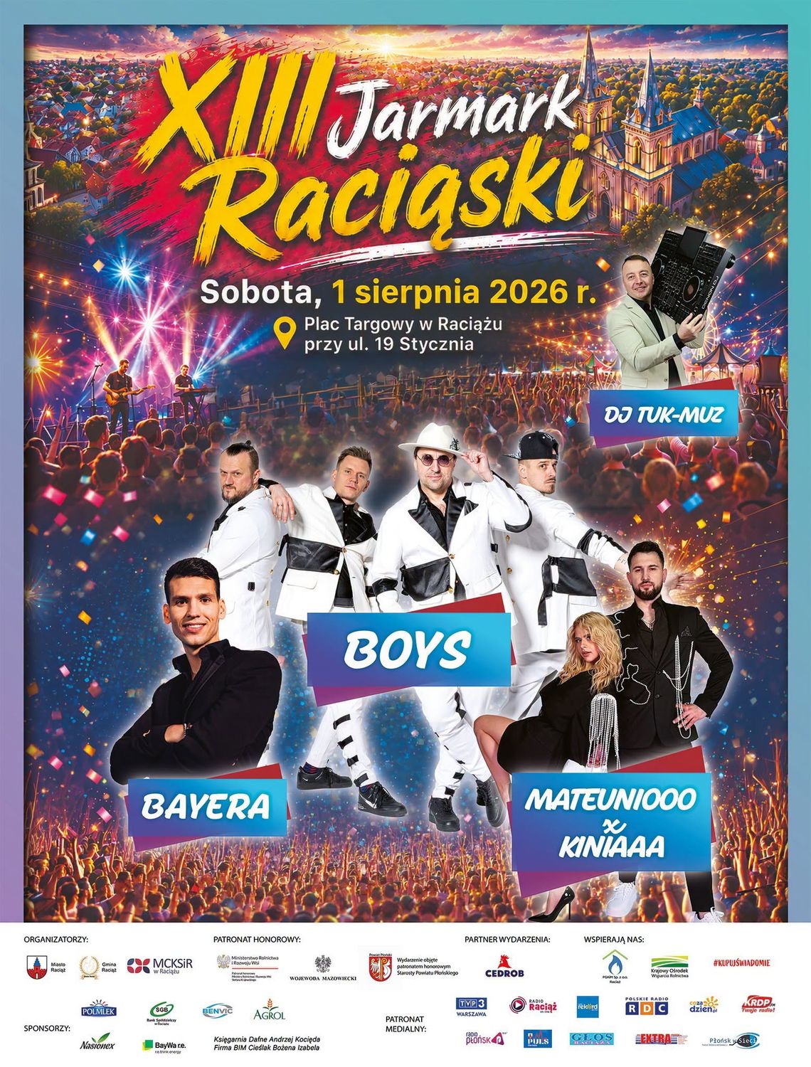 Przed nami XIII Jarmark Raciąski. Dwa dni pełne atrakcji, regionalnych smaków i muzycznych gwiazd Przed nami XIII Jarmark Raciąski. Dwa dni pełne atrakcji, regionalnych smaków i muzycznych gwiazd