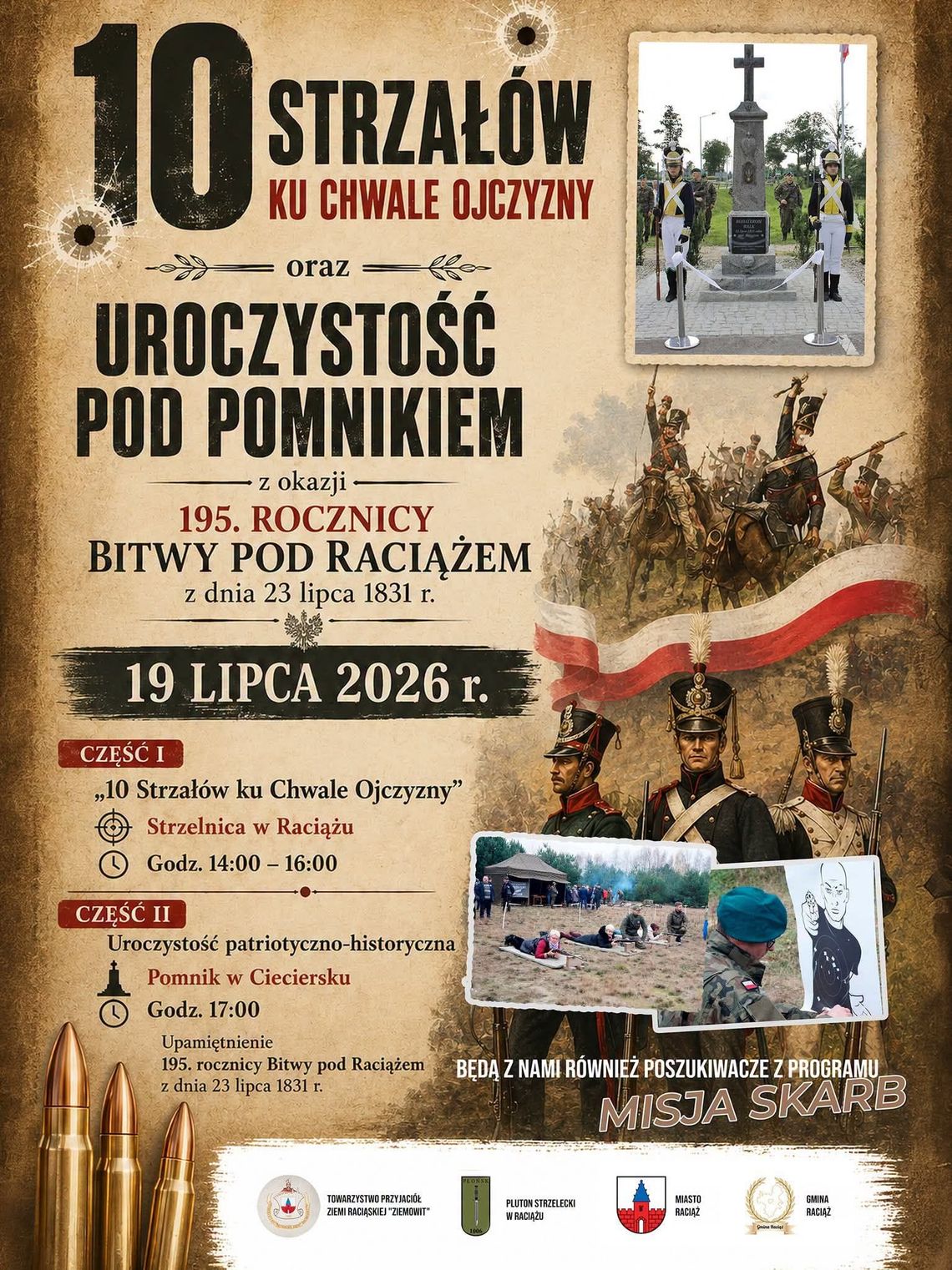 Raciąż i Cieciersk uczczą 195. rocznicę Bitwy pod Raciążem. Raciąż i Cieciersk uczczą 195. rocznicę Bitwy pod Raciążem.