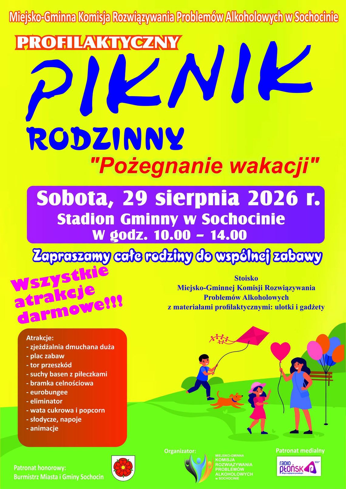 Rodzinne pożegnanie wakacji w Sochocinie. Moc bezpłatnych atrakcji Rodzinne pożegnanie wakacji w Sochocinie. Moc bezpłatnych atrakcji