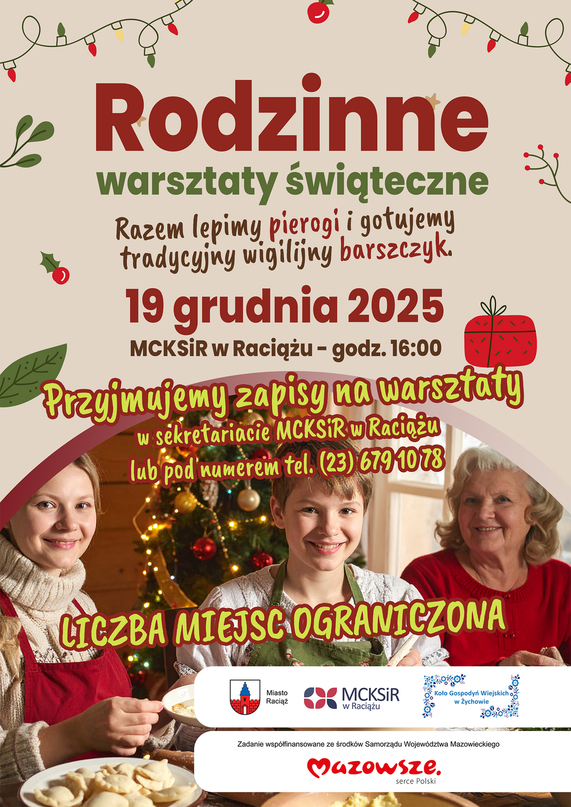 Rodzinne warsztaty świąteczne w Raciążu – zapisy już trwają Rodzinne warsztaty świąteczne w Raciążu – zapisy już trwają