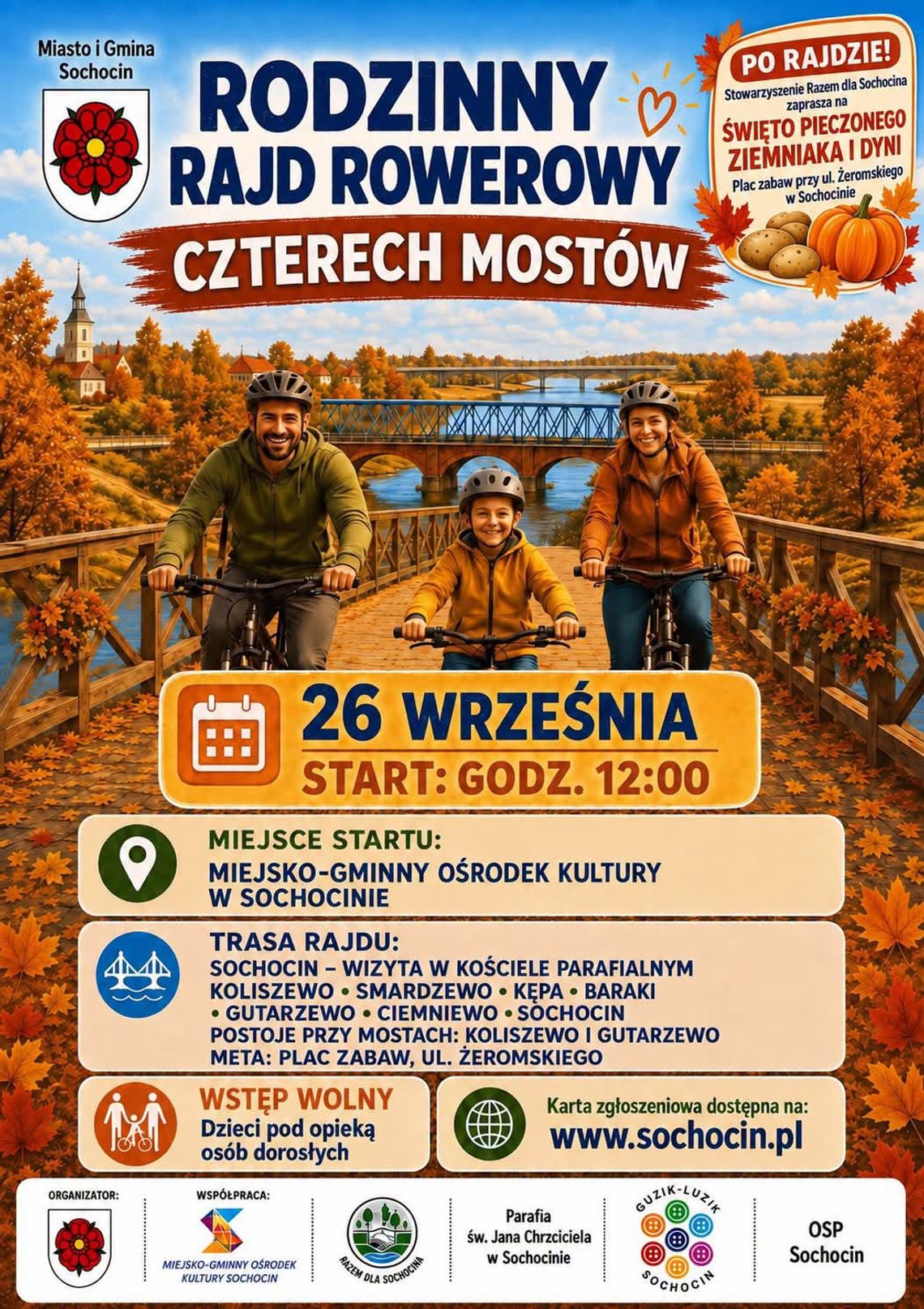 Rodzinny Rajd Rowerowy po gminie Sochocin Rodzinny Rajd Rowerowy po gminie Sochocin