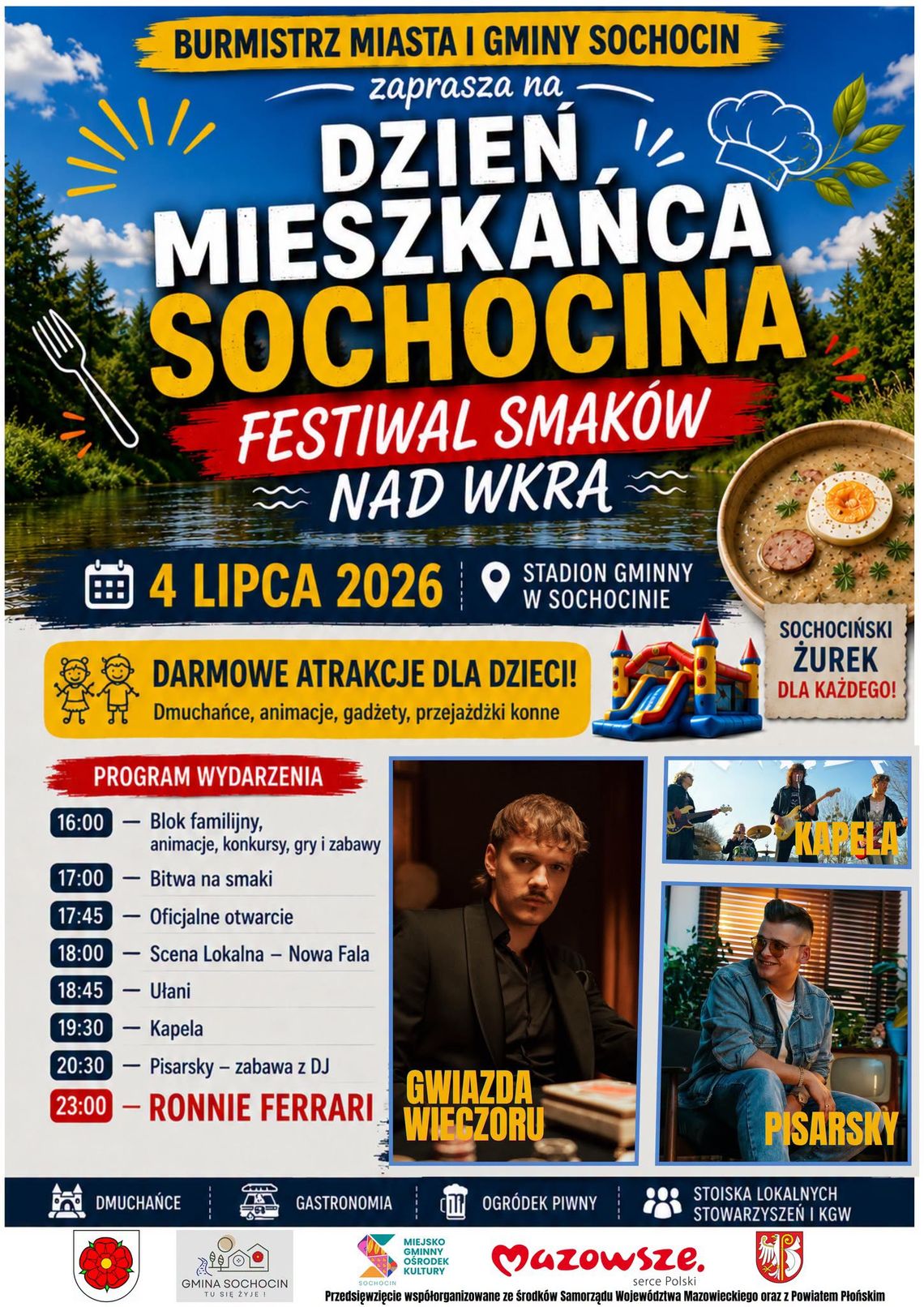 Sochocin zaprasza na Dzień Mieszkańca. Muzyczną gwiazdą Ronnie Ferrari Sochocin zaprasza na Dzień Mieszkańca. Muzyczną gwiazdą Ronnie Ferrari