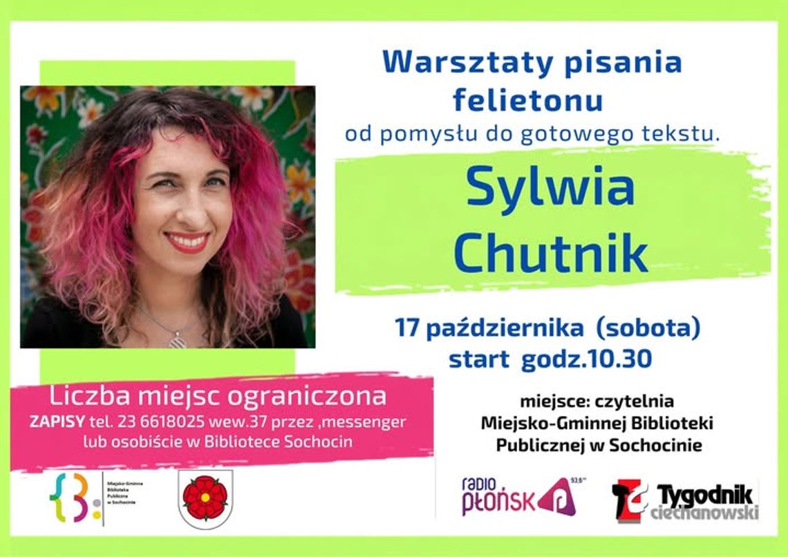 Spotkanie z Sylwią Chutnik w MGBP w Sochocinie Spotkanie z Sylwią Chutnik w MGBP w Sochocinie