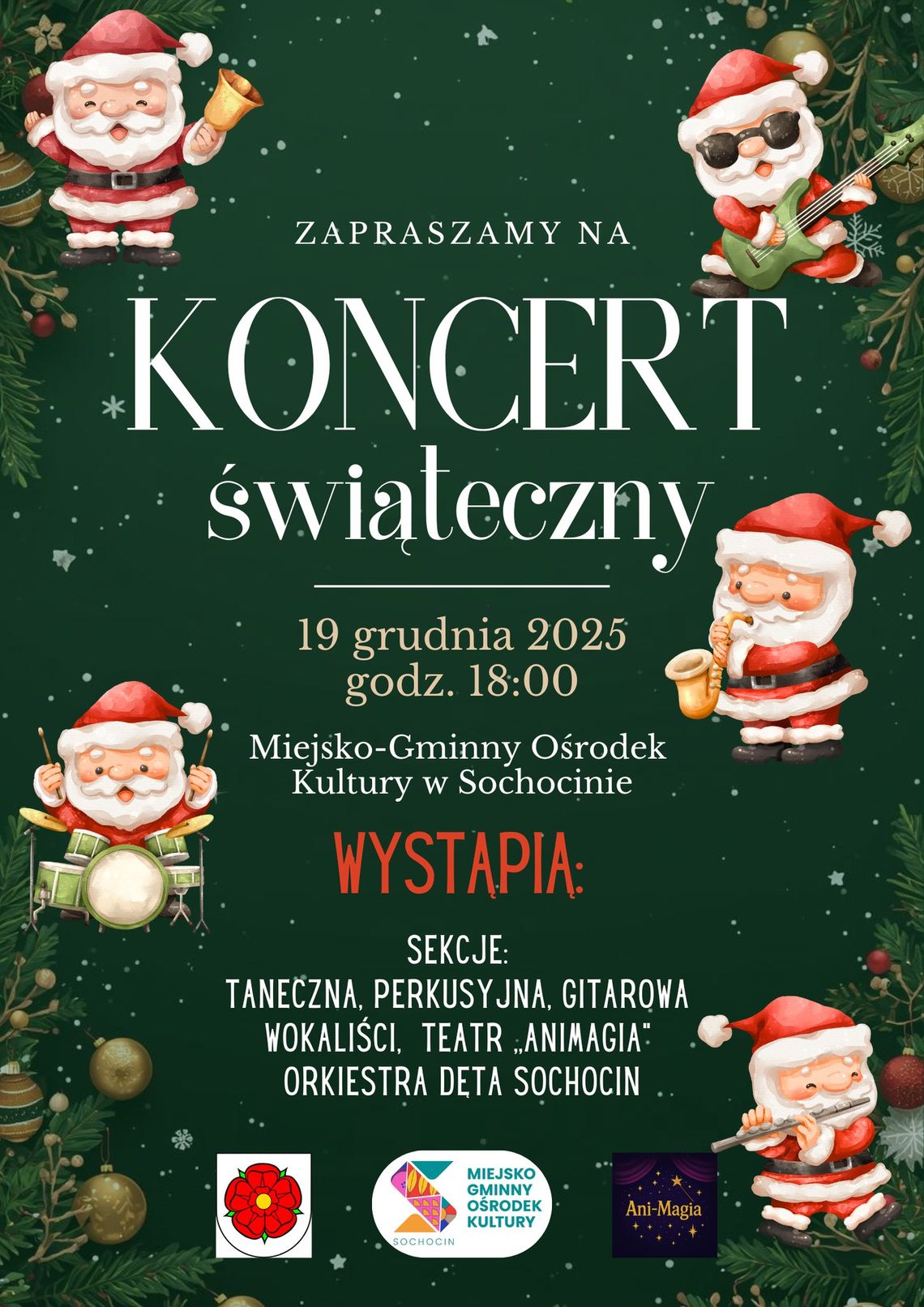 Świąteczny Koncert w Sochocinie – magiczny wieczór pełen muzyki Świąteczny Koncert w Sochocinie – magiczny wieczór pełen muzyki