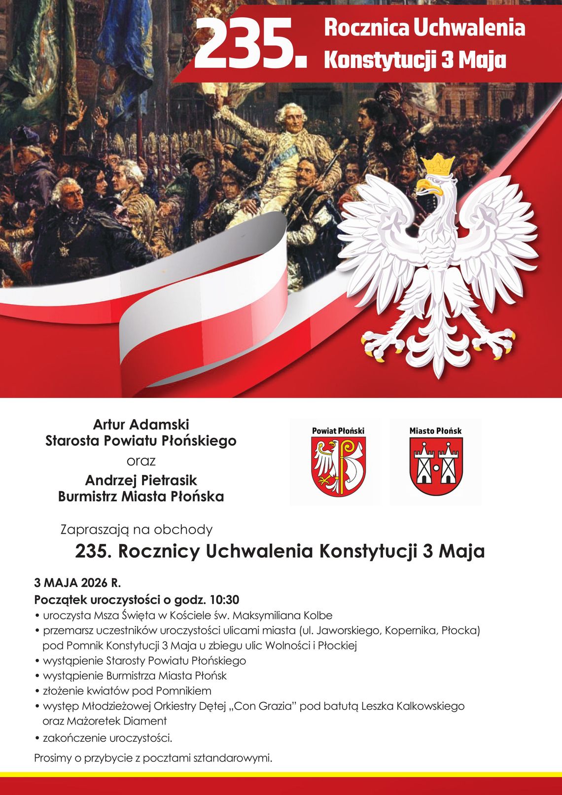 Weekend majowy w Płońsku: filmy, warsztaty i uroczystości