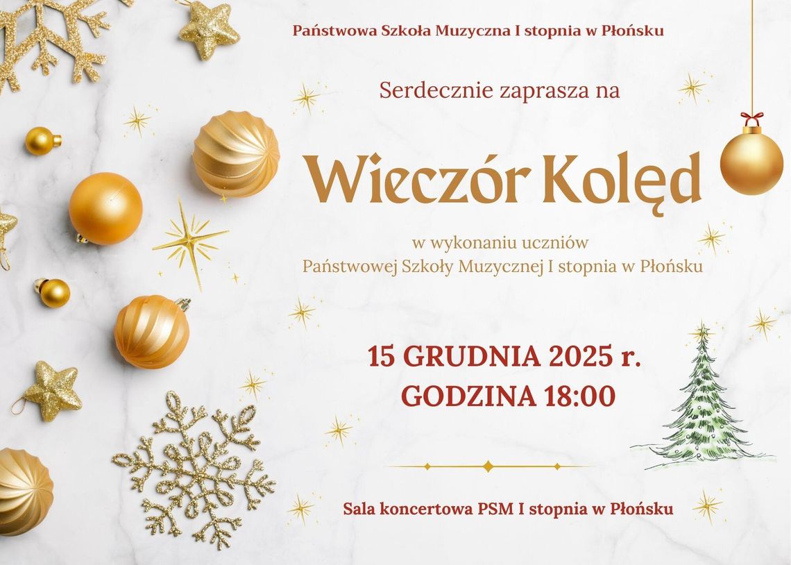 Wieczór Kolęd w Państwowej Szkole Muzycznej w Płońsku Wieczór Kolęd w Państwowej Szkole Muzycznej w Płońsku