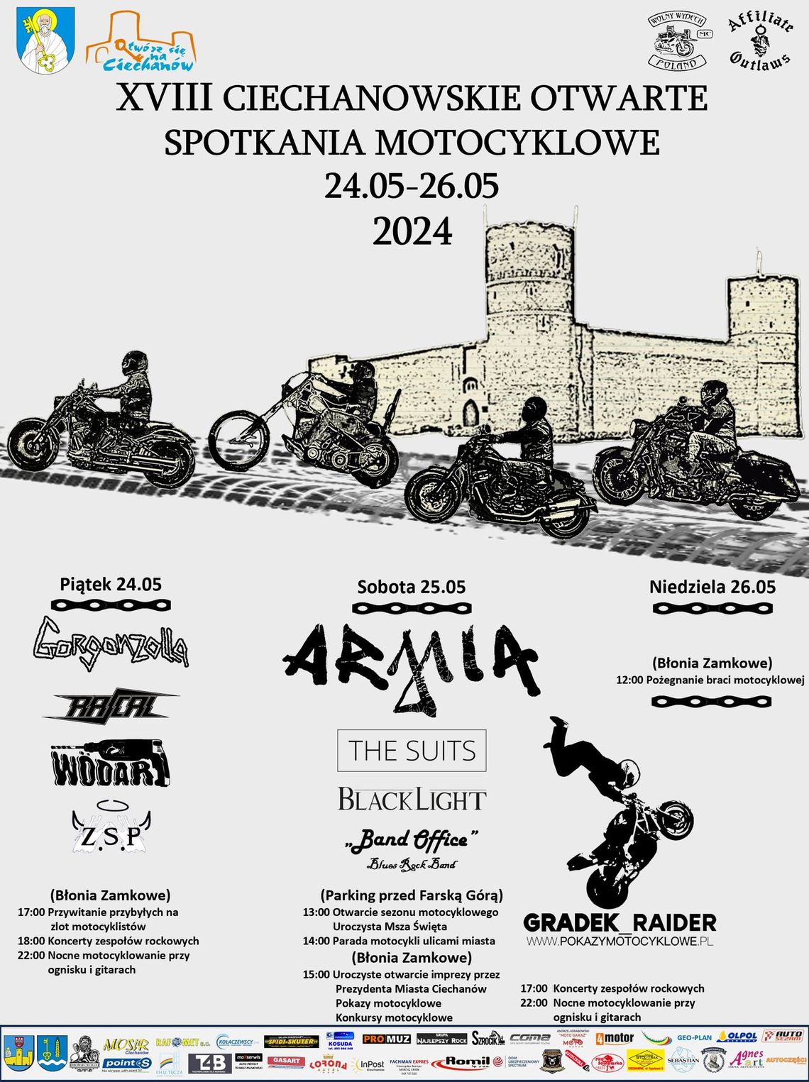 XVIII Ciechanowskie Otwarte Spotkania Motocyklowe 2024 XVIII Ciechanowskie Otwarte Spotkania Motocyklowe 2024