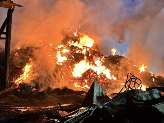 Pożar gospodarstwa w miejscowości Sadek